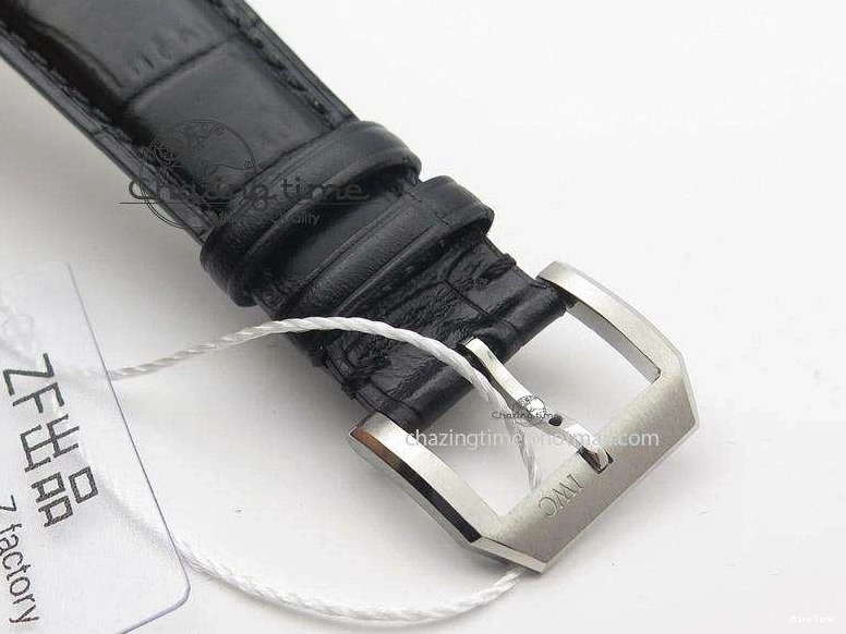 MIROTIME 0121 Portuguese IW545407 Black Dial ZF 1:1 Best Edition On Dark Blue Leather Strap DailyWear 7337